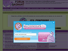 Tablet Screenshot of forumgagnant.com